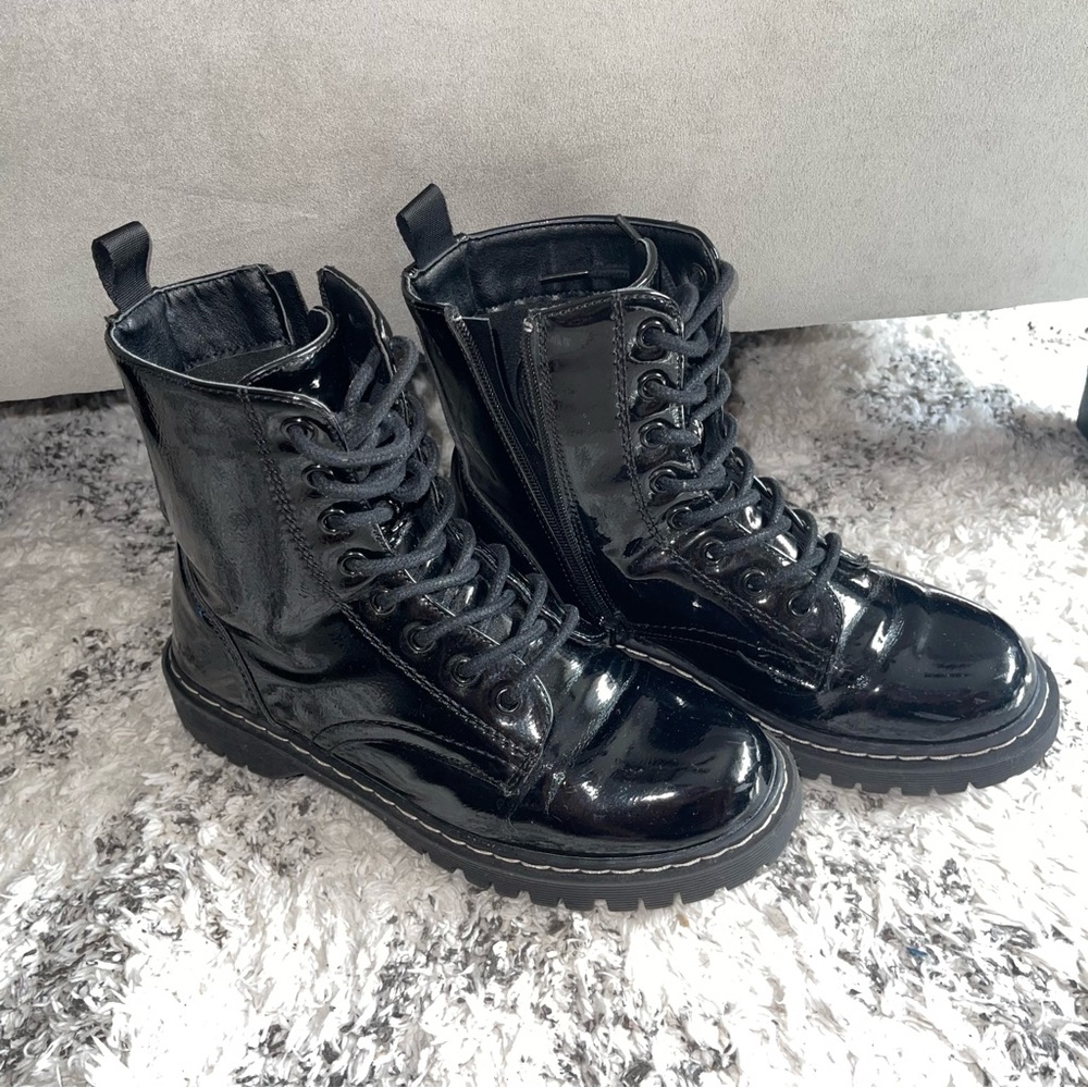 UNIONBAY GINNY U2GIN01P Combat Boots Black 7M